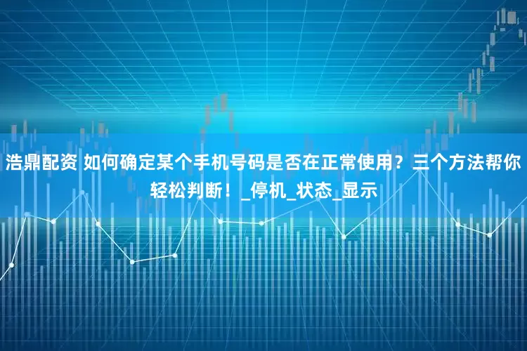 浩鼎配资 如何确定某个手机号码是否在正常使用？三个方法帮你轻松判断！_停机_状态_显示