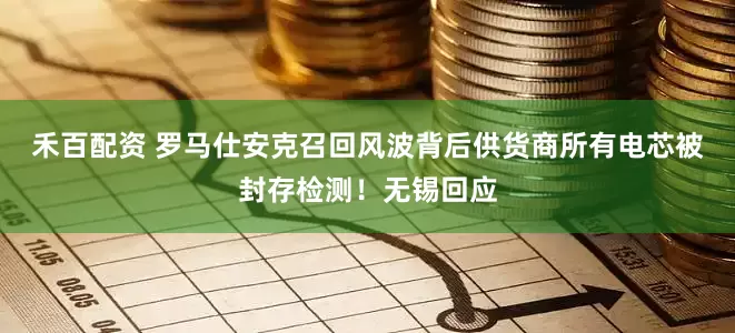 禾百配资 罗马仕安克召回风波背后供货商所有电芯被封存检测！无锡回应